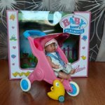 Куколка-пупсик Baby Born Miniworld с коляской. !Временно - 3500руб.!