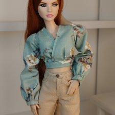 Комплект брюки - блуза для Барби и аналогичных кукол