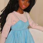 Одежда для Барби платье и розовый свитшот