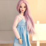 Одежда для Барби платье и розовый свитшот