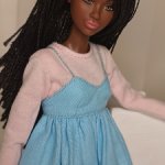 Одежда для Барби платье и розовый свитшот