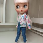 Одежда для кукол Блайз Джинсы бомбер майка