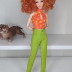 Одежда для Барби брюки и блузка с декольте