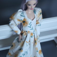 Платье для Барби и кукол формата 1:6
