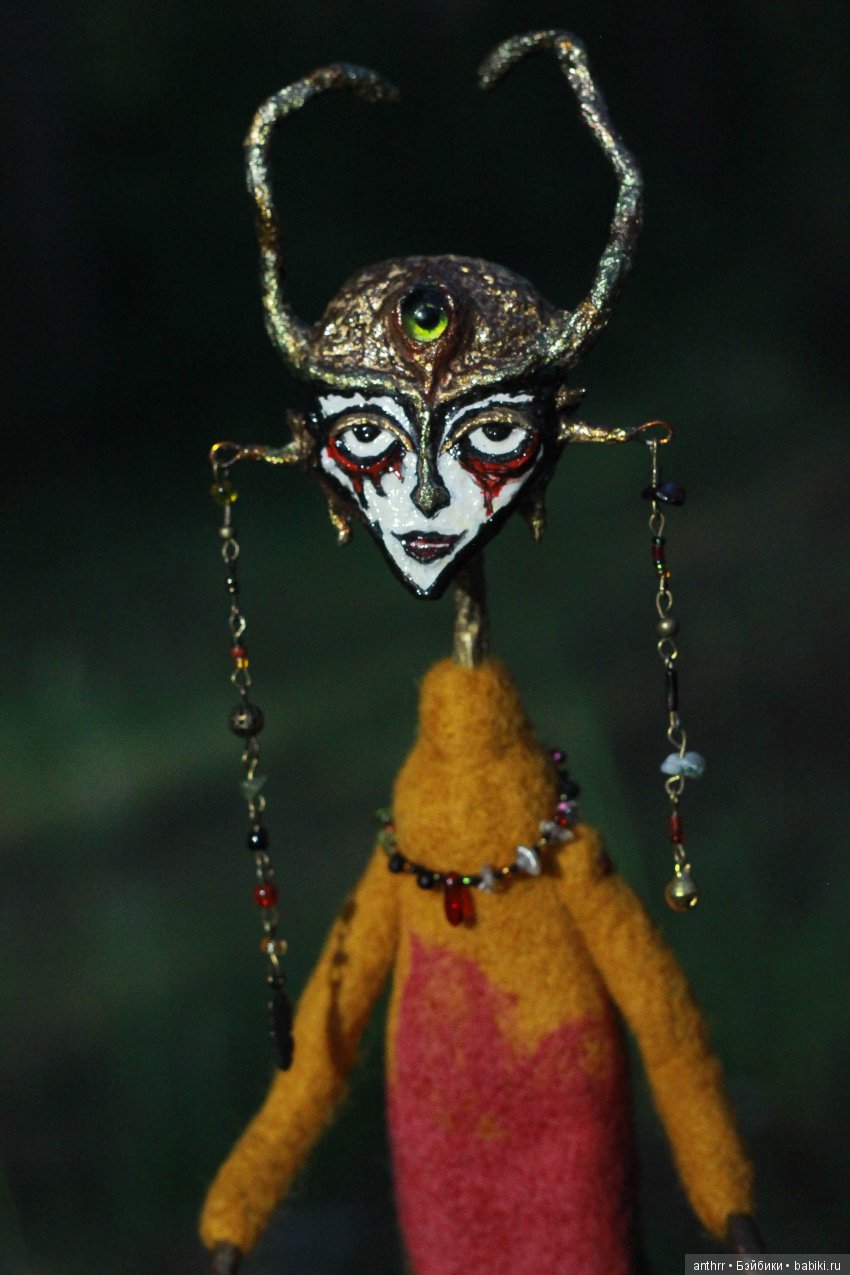 Чертополох — Авторские куклы из шерсти (валяние): сухое