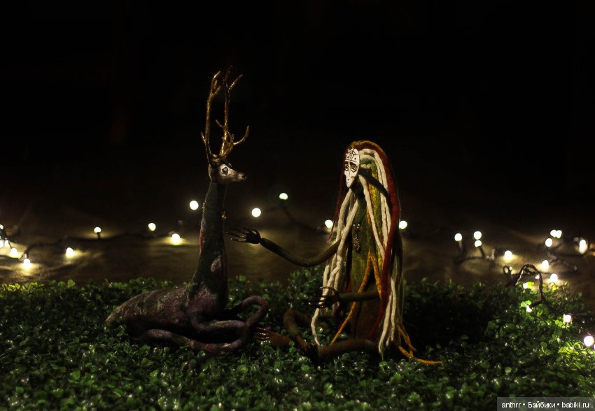 Лесной лекарь, Омут — Авторские куклы из шерсти (валяние): сухое (фото 5)