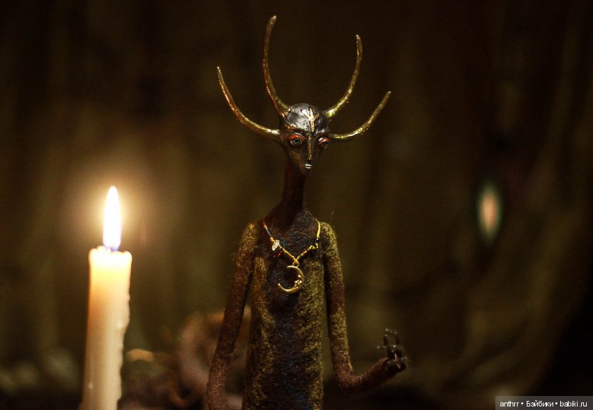 Лесной лекарь, Омут — Авторские куклы из шерсти (валяние): сухое