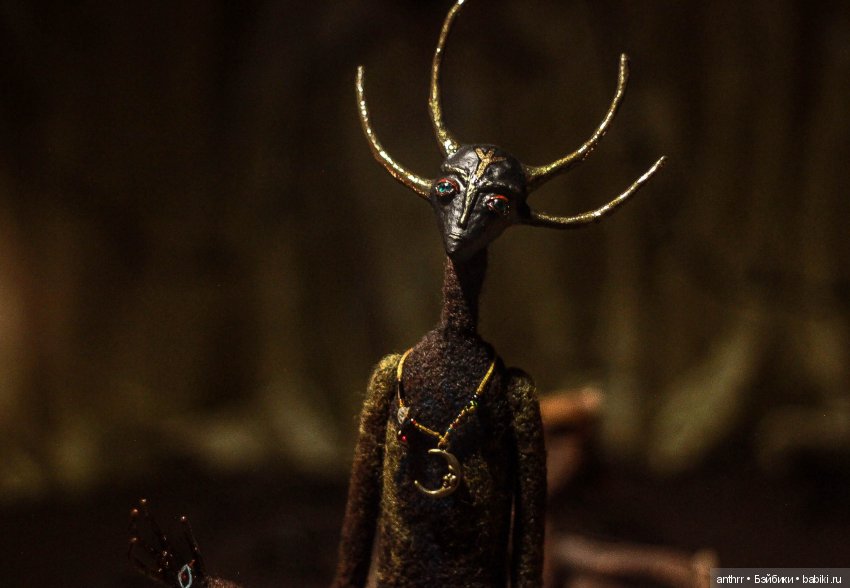 Лесной лекарь, Омут — Авторские куклы из шерсти (валяние): сухое