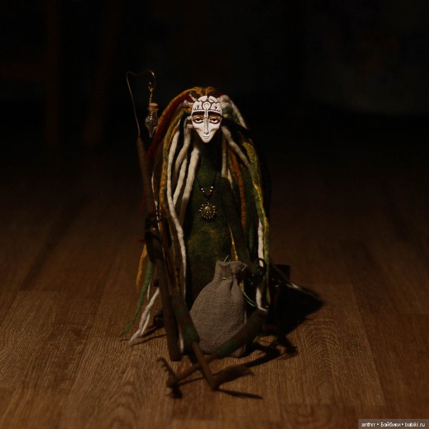 Лесной лекарь, Омут — Авторские куклы из шерсти (валяние): сухое