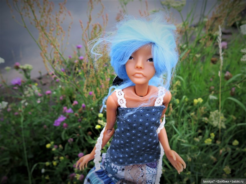 Бохо у реки. Голубое — Куклы Мукла (Mooqla) Полины Волошиной: легенды (фото 6)