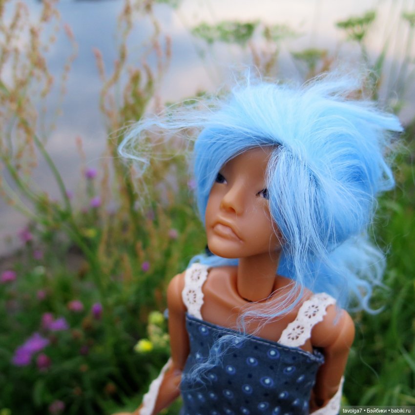 Бохо у реки. Голубое — Куклы Мукла (Mooqla) Полины Волошиной: легенды (фото 8)