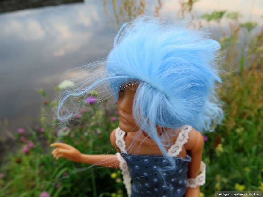 Бохо у реки. Голубое — Куклы Мукла (Mooqla) Полины Волошиной: легенды (фото 5)