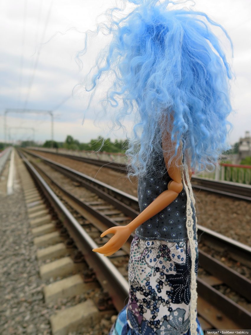 Бохо у реки. Голубое — Куклы Мукла (Mooqla) Полины Волошиной: легенды (фото 9)