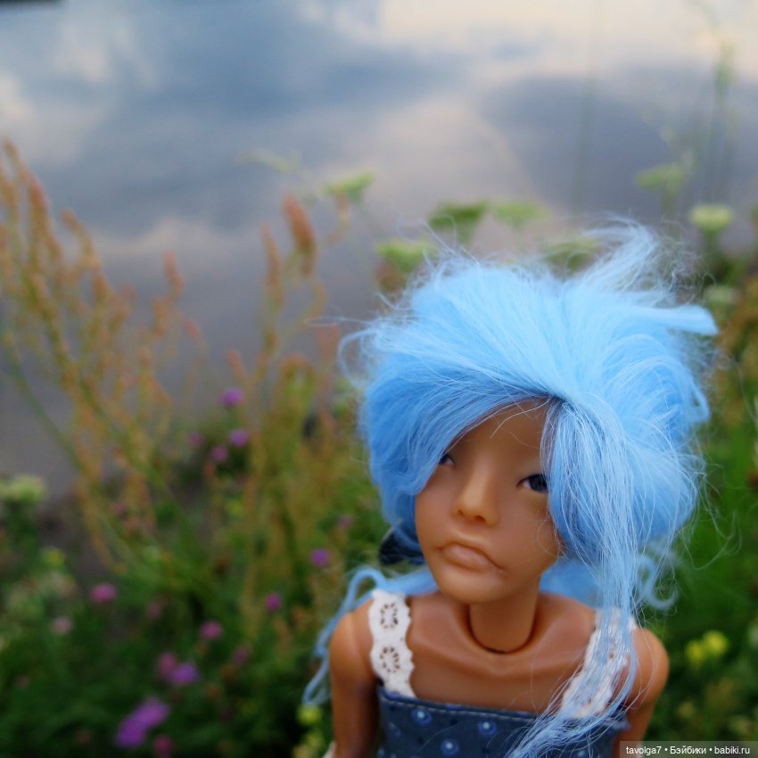 Бохо у реки. Голубое — Куклы Мукла (Mooqla) Полины Волошиной: легенды (фото 7)