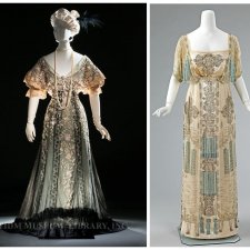 Мода 1900х и 1910х в сравнительных коллажах.