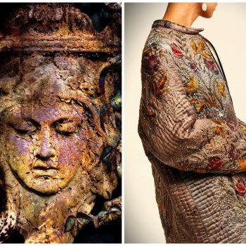 Патина, ржавчина, вышивка и экопринт