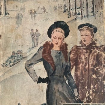 Зимняя мода 1940х