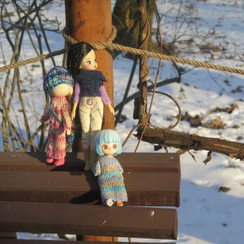 Три очень модных феечки... в Аптекарском Огороде в последний день зимы