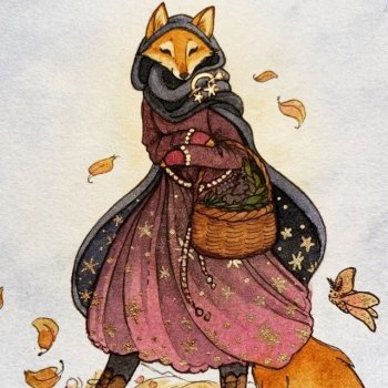 Осень-Лиса в цвете и украшениях