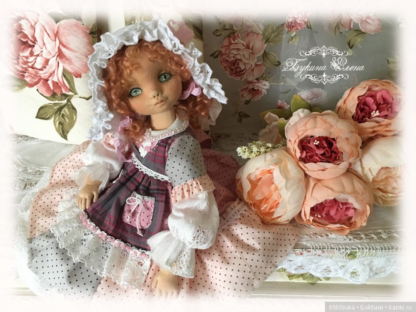 Симочка, коллекционная авторская текстильная кукла (фото 2)