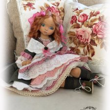 Коллекционная авторская текстильная кукла.