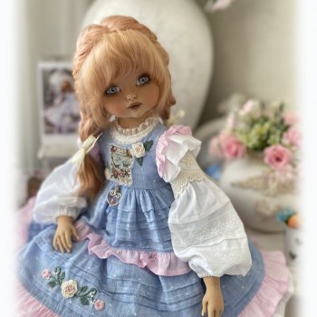 Машенька - коллекционная текстильная кукла