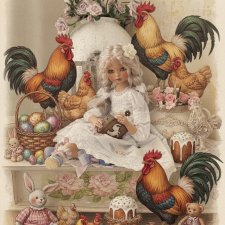 Маняша, коллекционная текстильная кукла.