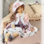 Лизонька, коллекционная текстильная кукла.