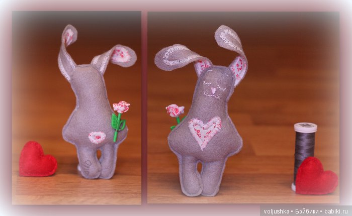 Влюблённый заяц — Текстильные игрушки и примитивы: кофейные