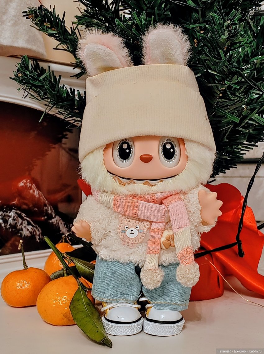 Новогодние мандариновые Лабубу