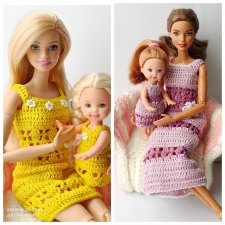 Новый платный мастер-класс крючком для Барби "Мама и дочка"
