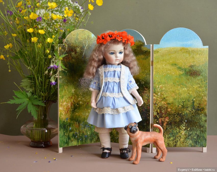 Маленькая леди в голубом — Антикварные куклы Bru (Брю) и реплики: Bru Jne (фото 4)