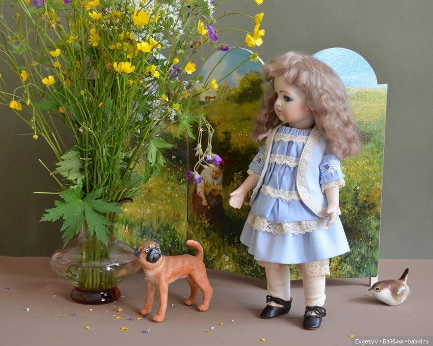 Маленькая леди в голубом — Антикварные куклы Bru (Брю) и реплики: Bru Jne