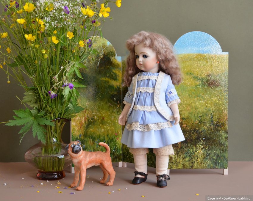 Маленькая леди в голубом — Антикварные куклы Bru (Брю) и реплики: Bru Jne (фото 7)