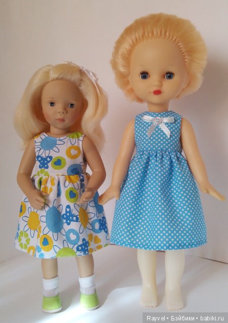 Фланелевое платье на кукле СССР - Одежда и обувь для кукол своими руками | Бэйбики - 