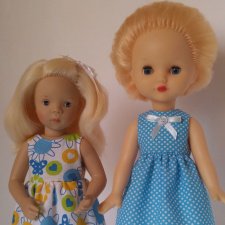 Платье для советской куклы на основе выкройки платья для Минуш