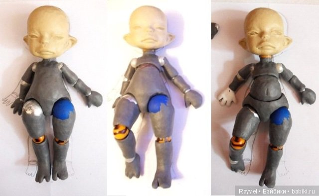 лягушечка Тихиро | Бэйбики Лягушечка Тихиро — Авторские шарнирные куклы своими руками: лепка (фото 3)