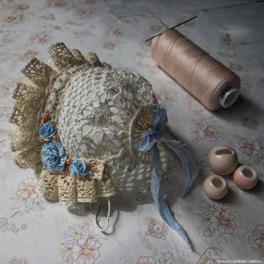Кукла в антикварном стиле с антикварной головой (фото 4)