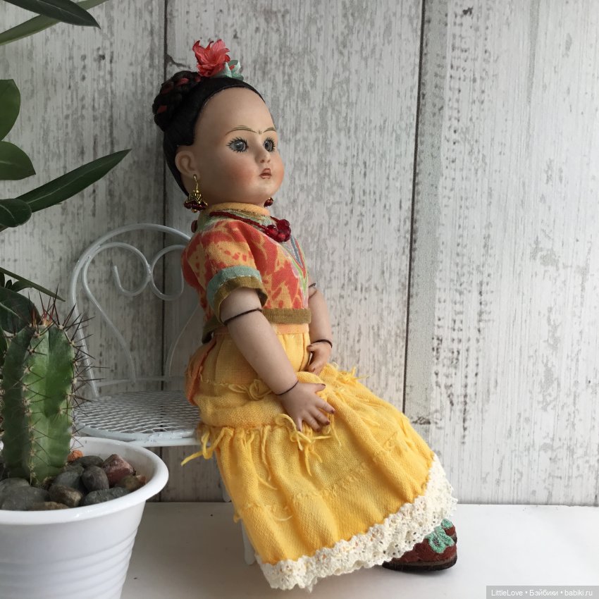 Фантазии на тему Фриды — Авторские куклы в антикварном стиле: будуарные (фото 6)