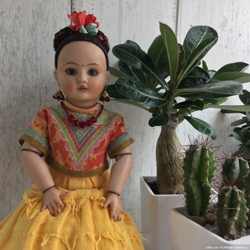 Фантазии на тему Фриды — Авторские куклы в антикварном стиле: будуарные (фото 5)