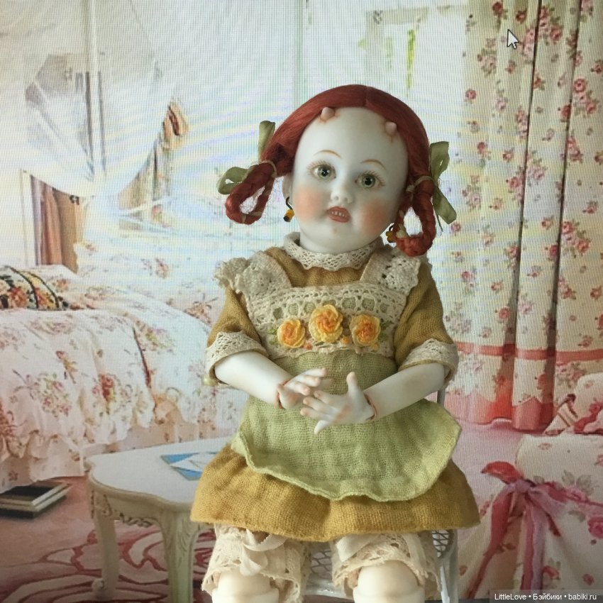 Немного музыки — Авторские куклы в антикварном стиле: будуарные (фото 8)
