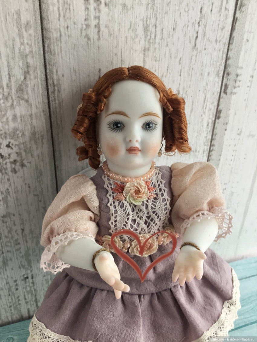 Грушенька примоднилась — Авторские куклы в антикварном стиле: будуарные (фото 5)