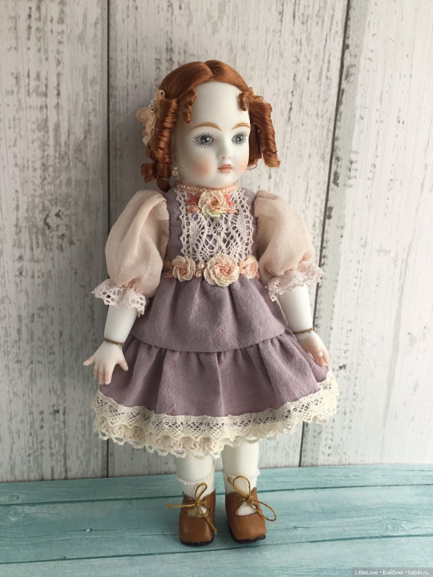 Грушенька примоднилась — Авторские куклы в антикварном стиле: будуарные (фото 2)