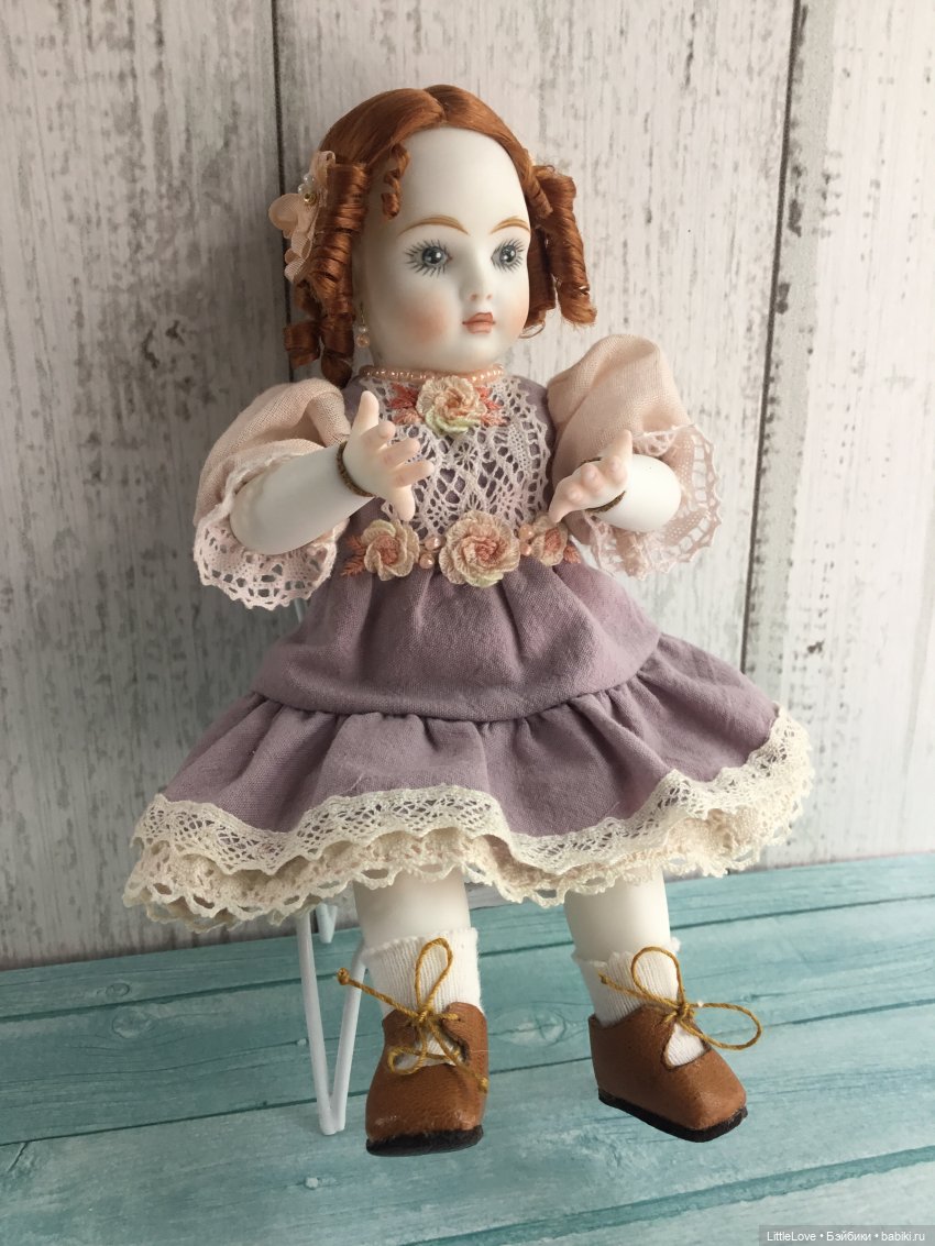 Грушенька примоднилась — Авторские куклы в антикварном стиле: будуарные (фото 3)
