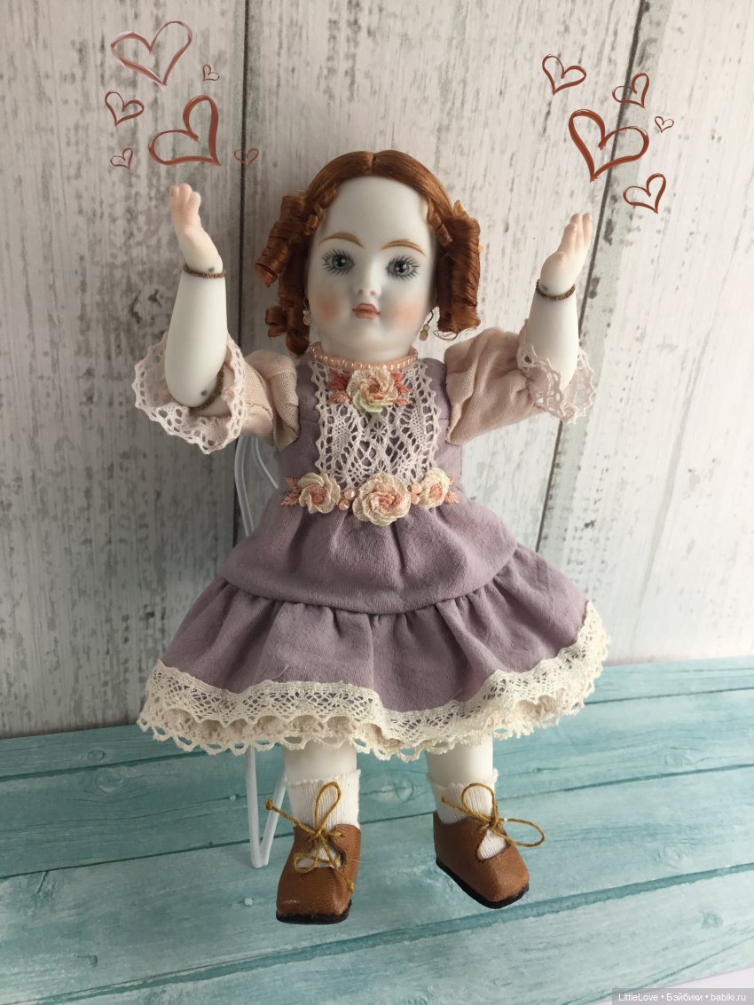 Грушенька примоднилась — Авторские куклы в антикварном стиле: будуарные (фото 7)