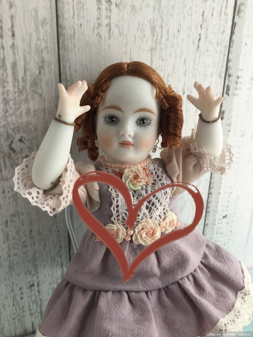 Грушенька примоднилась — Авторские куклы в антикварном стиле: будуарные (фото 6)
