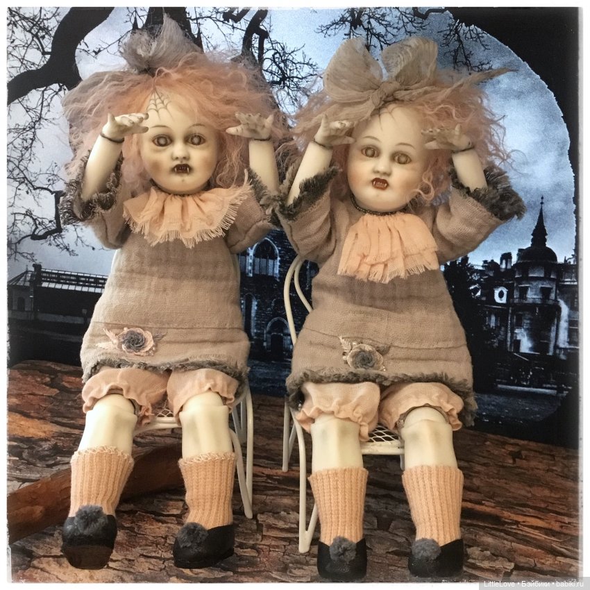 Когда скучают упырюшки — Авторские куклы в антикварном стиле: будуарные (фото 4)