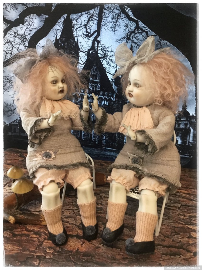 Когда скучают упырюшки — Авторские куклы в антикварном стиле: будуарные