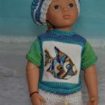 Комплект одежды "Море"  для куклы Gotz. Для куклы 45-50 см0