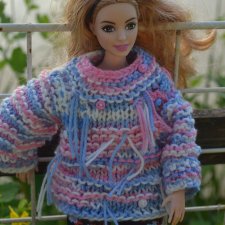Свитер для Барби в стиле бохо.